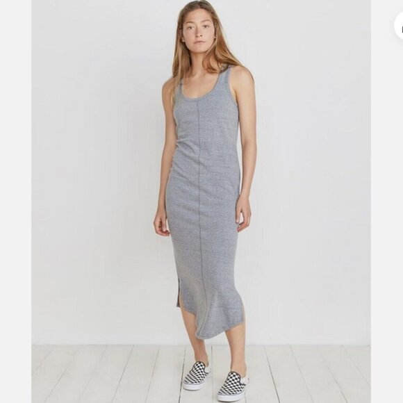 Marine Layer Angie Heather Gray Sleeveless Maxi Dress Size Small - Picture 1 of 12